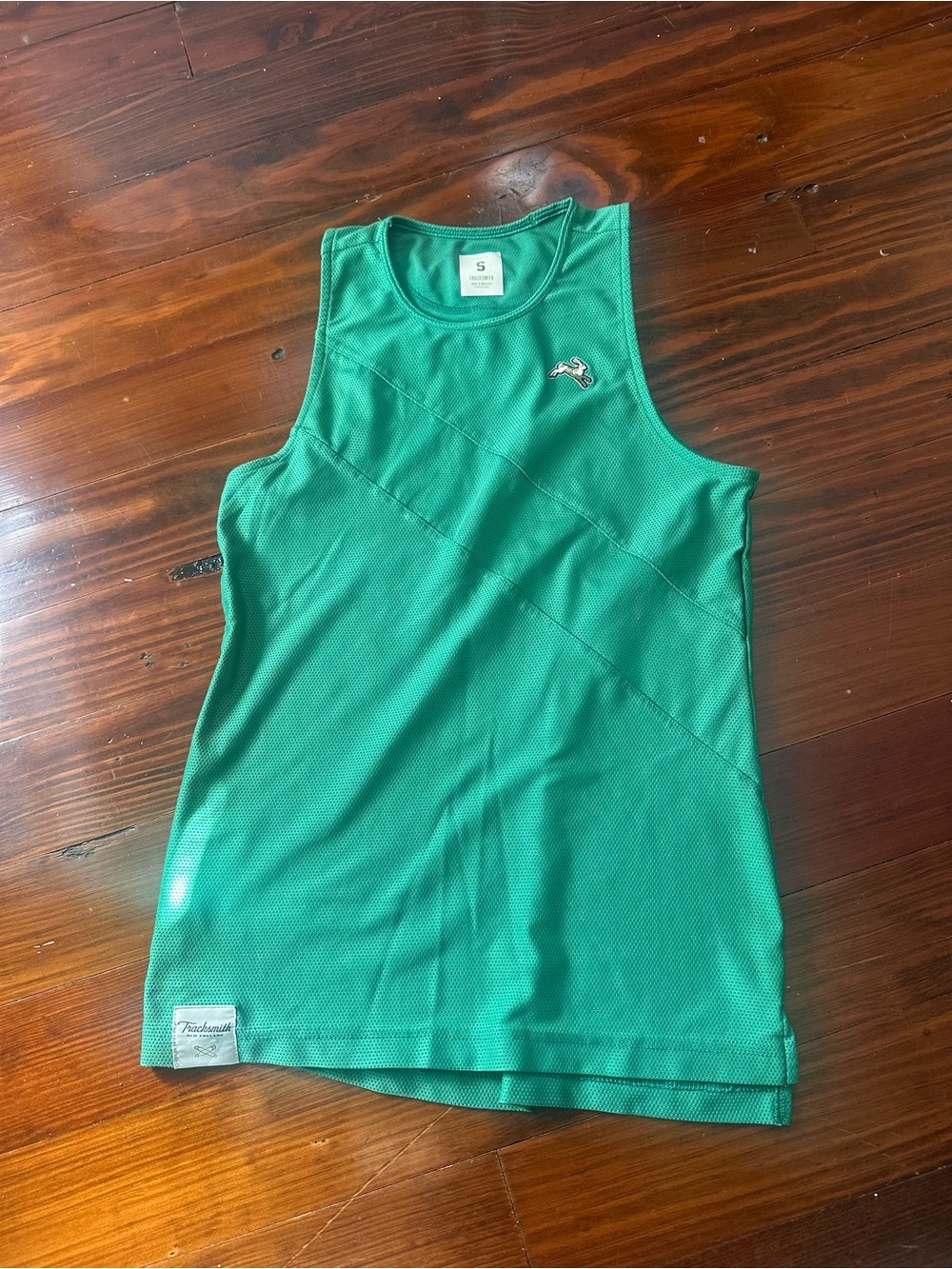 Tracksmith Green Mesh Tank Top